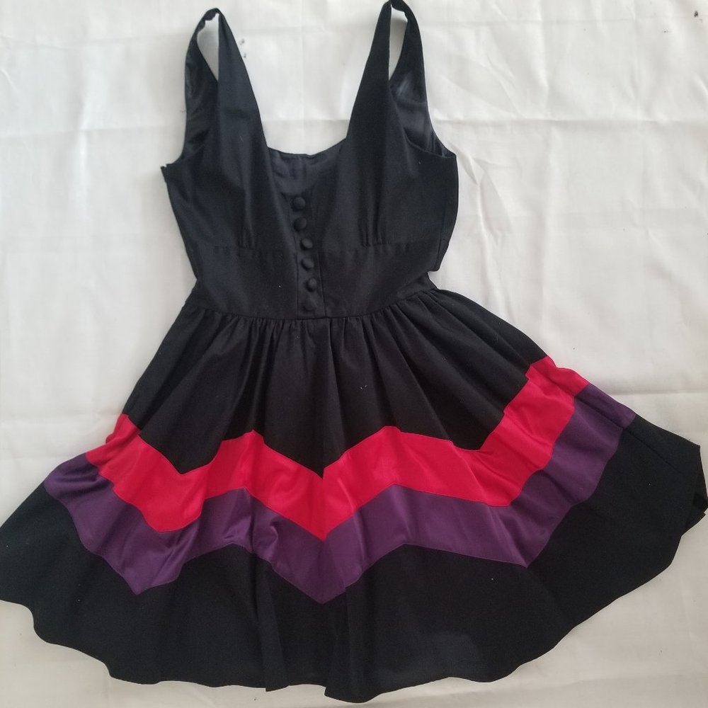 Mini Black, Red and Purple Dress
